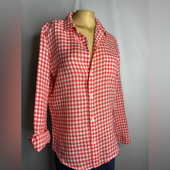 Frank Eileen size M Barry line plaid women’s shirts button down - Picture 1 of 11
